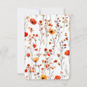 Thanksgiving Gnome Place Card with Floral Back (Achterkant)