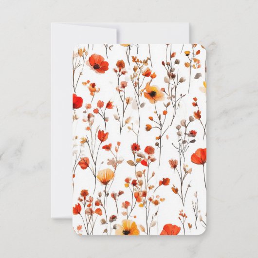 Thanksgiving Gnome Place Card with Floral Back (Achterkant)