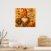 Thanksgiving Gnome Poster (Keuken)