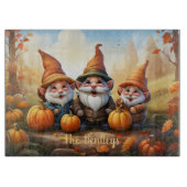 Thanksgiving Gnomen Gepersonaliseerd Snijplank (Voorkant)