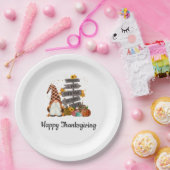 Thanksgiving Gnomen, Herfst, herfst, Pumpkins Part Papieren Bordje (Feest)