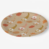 Thanksgiving Gnomen met herfstbladeren Papieren Bordje (Gekanteld)