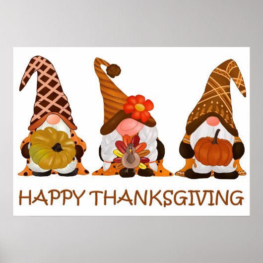 Thanksgiving Gnomen Poster (Voorkant)