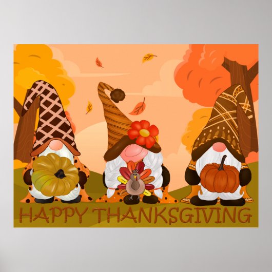 Thanksgiving Gnomen Poster (Voorkant)