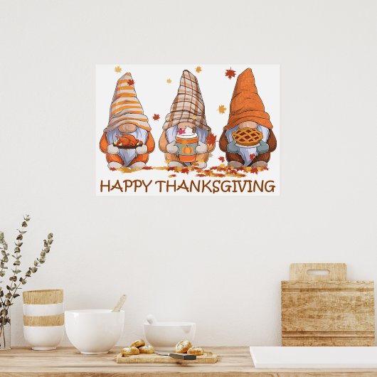 Thanksgiving Gnomen Poster (Keuken)