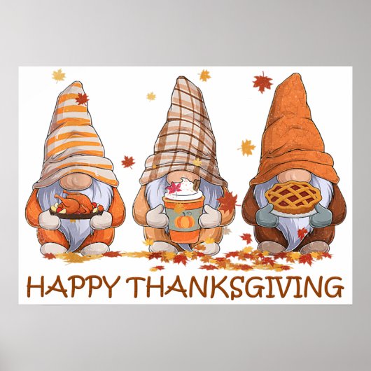 Thanksgiving Gnomen Poster (Voorkant)
