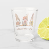 Thanksgiving Gnomen Shot Glass Glas (Achterkant)