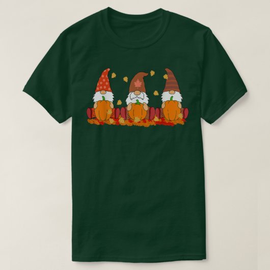 Thanksgiving Gnomes Cute Pumpkin Autumn Gnome T-shirt (Design voorkant)