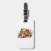 Thanksgiving Gnomes Fall Leaves Gnomes Funny Herfs Bagagelabel (Voorkant verticaal)