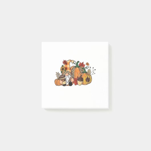 Thanksgiving Gnomes Fall Leaves Gnomes Funny Herfs Post-it® Notes (Voorkant)