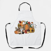 Thanksgiving Gnomes Fall Leaves Gnomes Funny Herfs Schort (Voorkant)