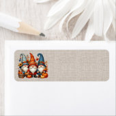 Thanksgiving Gnomes Trio Adresetiketten Etiket (Insitu)