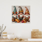 Thanksgiving Gnomes Trio Art Poster (Keuken)