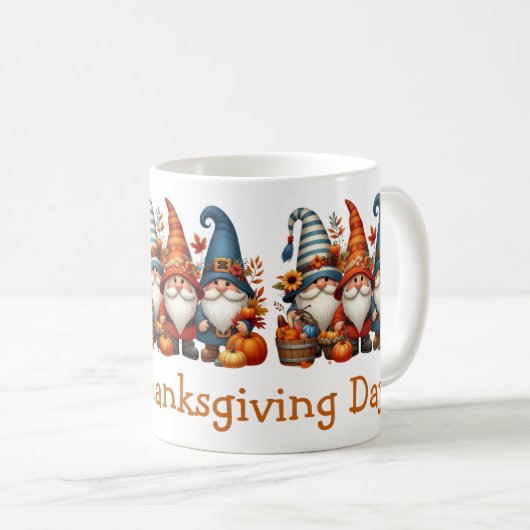 Thanksgiving Gnomes Trio Mok (Voorkant rechts)