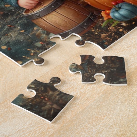 Thanksgiving Gnomes Trio Puzzle Legpuzzel (Zijkant)