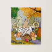 Thanksgiving Gnomes Trio Puzzle Legpuzzel (Verticaal)