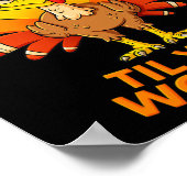 Thanksgiving Gobble Til you Wobble Turkey Boys Gir Poster (Hoek)