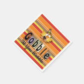 Thanksgiving Gobble Til You Wobble Turkey Servetten (Hoek)