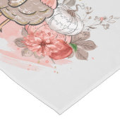 Thanksgiving Gobbler Turkey and Pumpkins Lange Tafelloper (Hoek)