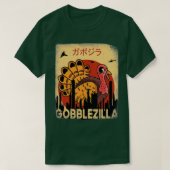 Thanksgiving Gobblezilla Turkije (4) T-shirt (Design voorkant)