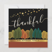 Thanksgiving Gold Glitter Greeting Kaart (Voorkant)