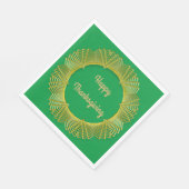 Thanksgiving Gold Lace Geometrische cirkel op groe Servet (Hoek)