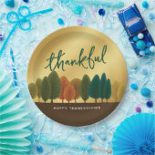 Thanksgiving Gold Paper-bord Papieren Bordje (Feest)