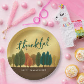 Thanksgiving Gold Paper-bord Papieren Bordje (Feest)