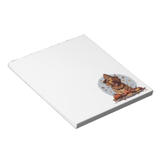 Thanksgiving Golden Retriever Notitieblok (Schuin)