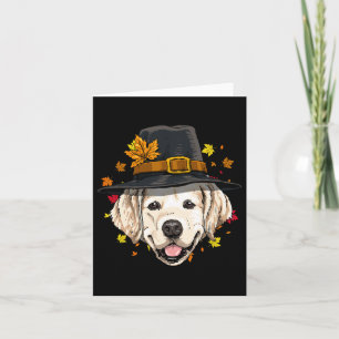 Thanksgiving Golden Retriever Pelgrim Turkije Dag Kaart