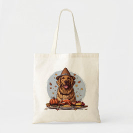 Thanksgiving Golden Retriever Tote Bag