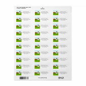 Thanksgiving Golf met kalkoen en golfbal Etiket (Full Sheet)
