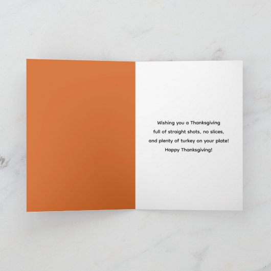 Thanksgiving Golf met Turkije & Golfbal Kaart (Binnen)