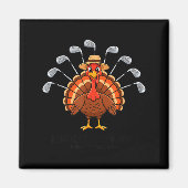 Thanksgiving Golf Turkey Funny Turkey Day Golf Cli Magneet (Voorkant)