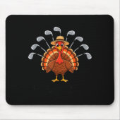 Thanksgiving Golf Turkey Funny Turkey Day Golf Cli Muismat (Voorkant)