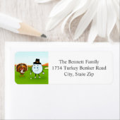 Thanksgiving Golf with Turkey & Golf Ball Etiket (Insitu)