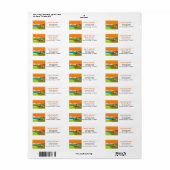 Thanksgiving-golfkar met verhuisdozen etiket (Full Sheet)