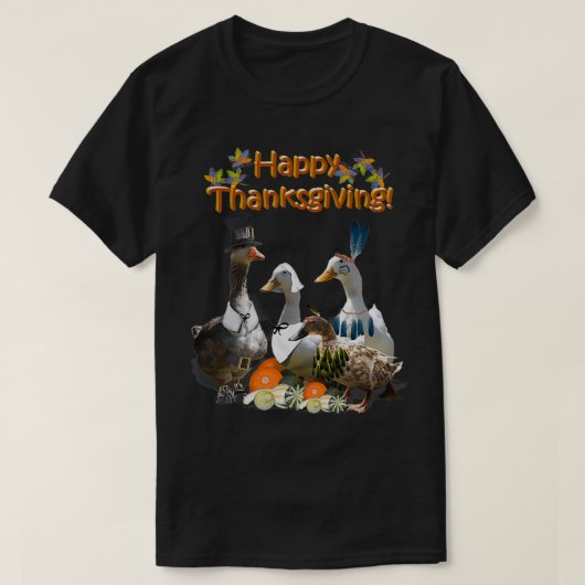 Thanksgiving Goose en Ducks T-shirt (Design voorkant)