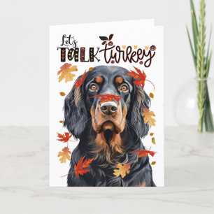 Thanksgiving Gordon Setter Dog Lets Talk Turkije Feestdagen Kaart