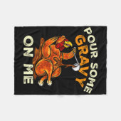 Thanksgiving Gordon Setter Hondenbezitter Moeder V Fleece Deken (Voorkant (Horizontaal))