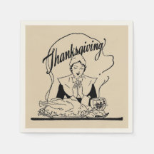  Thanksgiving Grace Beige Paper Napkin