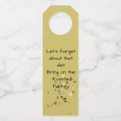 Thanksgiving - grappig Bottle Hanger Label (Voorkant)