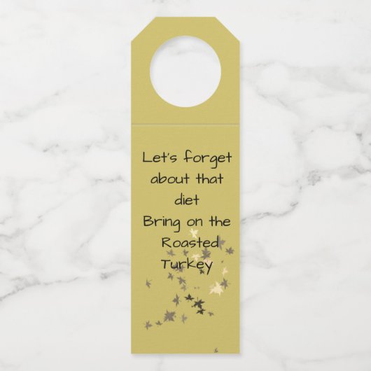 Thanksgiving - grappig Bottle Hanger Label (Voorkant)