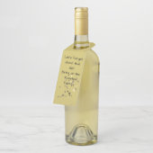 Thanksgiving - grappig Bottle Hanger Label (Schuin)