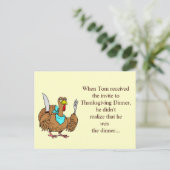 Thanksgiving Grappig Briefkaart (Staand voorkant)