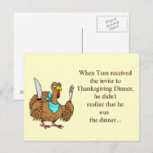 Thanksgiving Grappig Briefkaart (Voorkant / Achterkant)