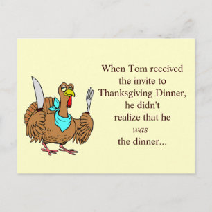 Thanksgiving Grappig Briefkaart
