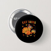 Thanksgiving Grappig Mexicaans Turkije Eet Tacos C Ronde Button 5,7 Cm (Voorkant /achterkant)