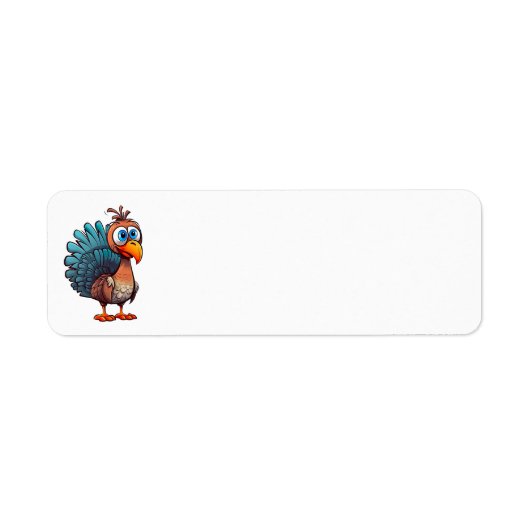 Thanksgiving Grappig Turkije Adresetiketten Etiket (Voorkant)