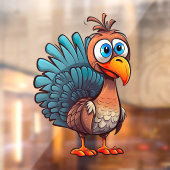 Thanksgiving Grappig Turkije Venster Cling Raamsticker (Vel 2)